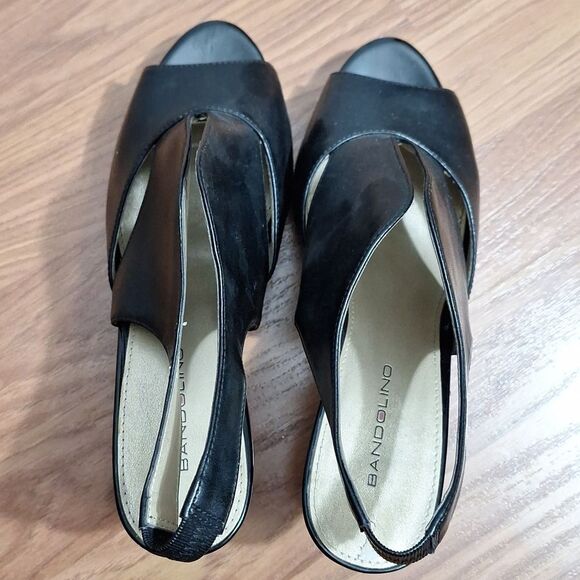 Bandolino Mirabella Womens Open Toe Heel Sling Back Black Evening Shoes 8 - Picture 5 of 5
